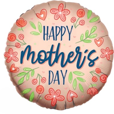 Folieballon - Happy mother's day - rond- 76cm
