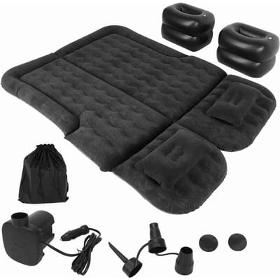 Auto Luchtmatras Voertuig Opblaasbaar Verdikt Reisbed Slaapmat Kampeeraccessoire Zwart black