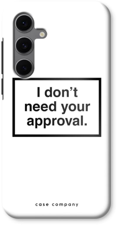 Case Company® - Hoesje geschikt voor Samsung Galaxy S24 FE hoesje - Don't need approval - Tough Case - Maximale Bescherming alle Kanten en Schermrand