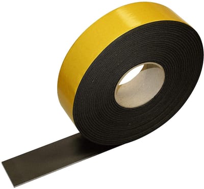 Isolatietape Elastomeer - Zelfklevend Band - Energiebesparing Condensatie - Gesloten Cellen Structuur - 3mm x 100mm x 10m - Zwart