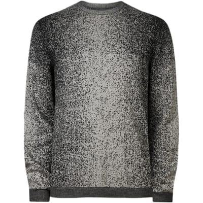 John Varvatos Tyrrell Regular Fit Ls Crewneck With Dou Black Size: XS | Sweaters Outlet | Heren | Grijs