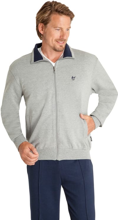 Heren homewear jasje Hajo grijs - Grijs - Maat - 52