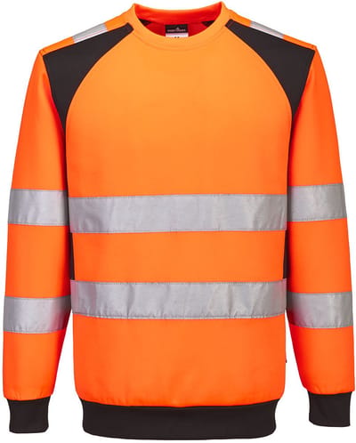 Portwest WX2 Eco Hi-Vis Sweatshirt CD805 - Oranje/Zwart - 4XL