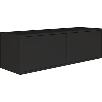 Selsey Framme – zwevend tv-meubel met twee kleppen, zwart, 100 cm