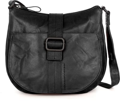 Leren Crossbodytas - Donnella - Zwart