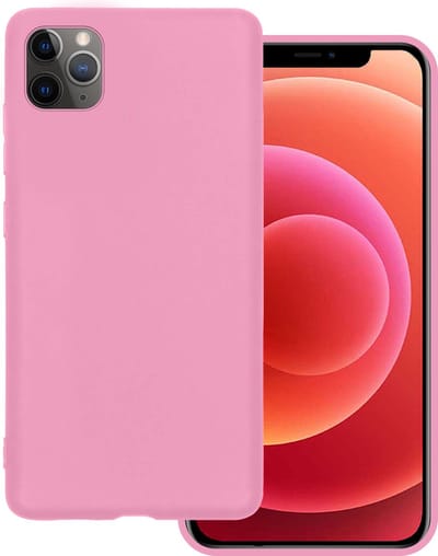 Hoesje Geschikt voor Apple iPhone 11 Pro - Sterk & Shockproof - Hoes Cover - Siliconen Case - Lichtroze