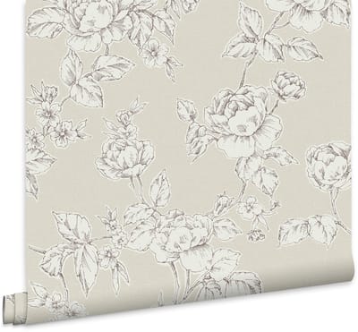 Laura Ashley Pollington Roses Behang - Bloemen - 10mx52cm - Beige