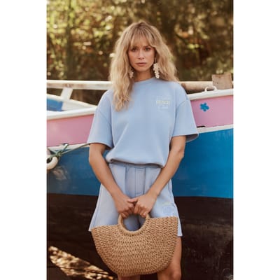 Lofty Manner Trui T Shirt Inelya Rd13 400 Blue Dames Maat - XS