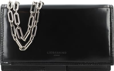 LIEBESKIND BERLIN Leren schoudertas clutch Lisa Spazzolato Crossbody Bag Black zwart