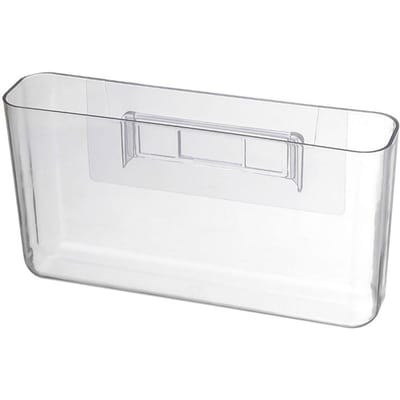 Boîte de Rangement Plastique Transparent Sans Perçage Organisateur Mural pour Téléphone Télécommande white