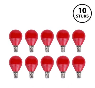 G45 kogellamp 10 stuks | E14 LED lamp 4W=30W gloeilamp | rood licht