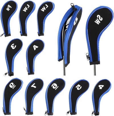 Golf Iron Head Cover - Club Heads Protector - Wedge Headcovers met Lange Hals en Rits