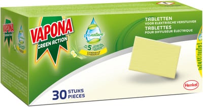 24x Vapona Pronature Green Action Elektronische Parfum Verstuiver Tablet Navulling