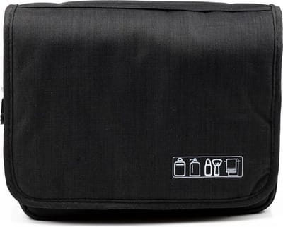 Kleine ophangbare Toilettas met Haak - Dames & Heren - Travel bag Organizer - Waterdichte Reis tas - Mannen & Vrouwen - Zwart