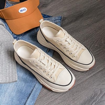 Lente Nieuwe Koreaanse Versie van De Kleine Witte Schoenen Vrouwelijke Student Street Beat Board Schoenen Vrouwelijk Dikke Zool Broodschoenen 40 gray