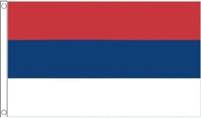 Servische Burgervlag 150x90 cm - Duurzame Polyester Vlag met Metalen Oogjes