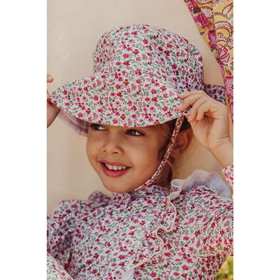 Louise Misha Sun Hat Devy White Meadow Size: 10-12Y | Accessories Outlet | Unisex | Wit