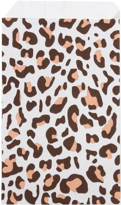200x Papieren Zakjes Leopard 12x19cm