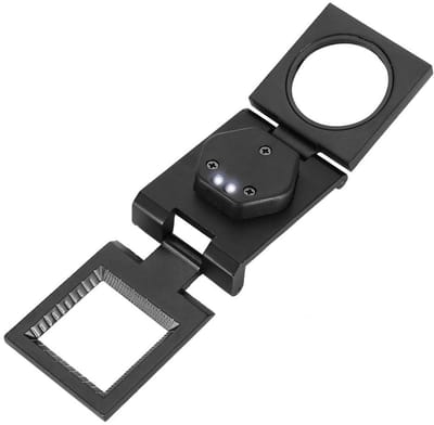 Dailygoods- Vergrootglas 30x - Opvouwbaar - Draagbaar - Handloep met LED-licht - Compact Ontwerp - Voor Sieraden en Munten - Loep