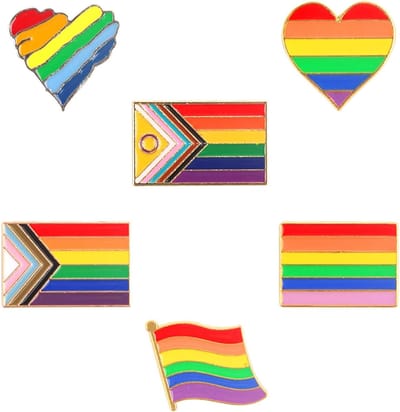 regenboogvlag trots Hillylolly 5 stuks regenboog pins set, gay pin metaal, regenboog badge Lgbtq, pride broche, broche vlag, badge voor kleding en blazer