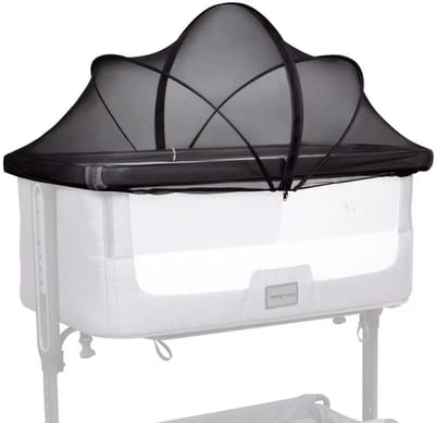 Klamboe - Muggennet - Klamboebed - Opvouwbaar - Reiswieg Muggennet met Rits - 60 x 105 cm - Zwart