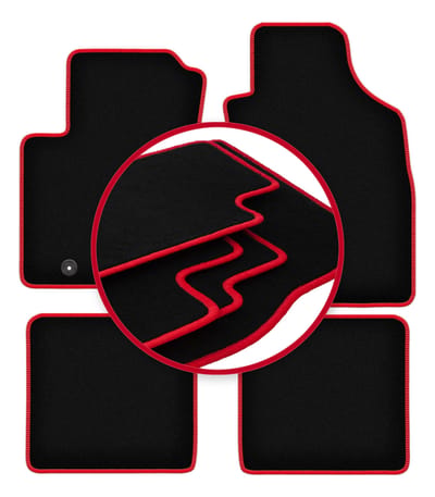 CARLUX-RED automatten voor: Fiat 500 cabrio, hatchback (2007-2013)