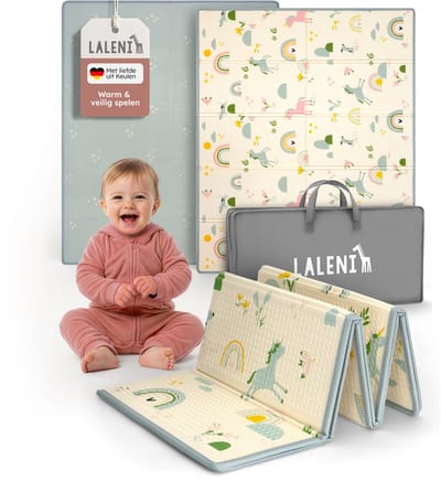 Laleni Speelmat Sindal - Waterdicht Speelkleed Baby - Met Tas - 150 x 180 x 1 cm - Regenboogprint