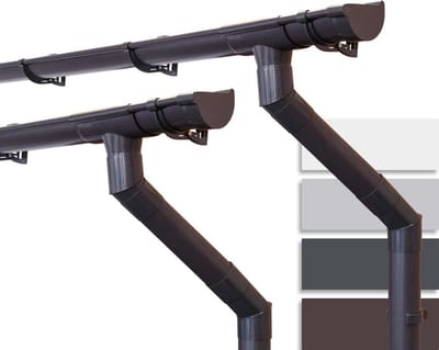 Dakgotenset voor tuinhuis halfrond 100mm 2 x 7m donkerbruin