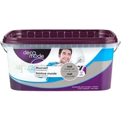 Decomode Muurverf - Mat - Poeder Grijs - 2,5l
