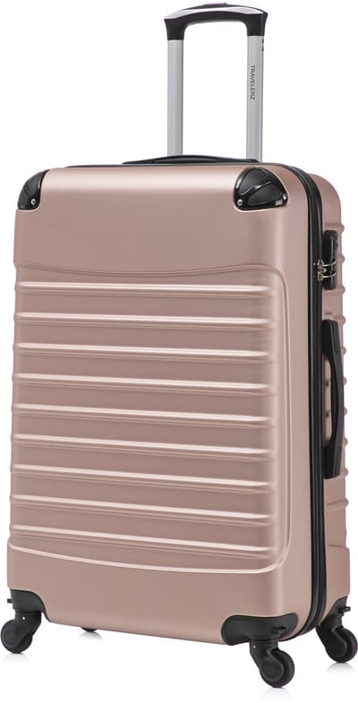Travelerz Rome Large Koffer – 69L – Lichtgewicht ABS – Spinner – Rosé Goud – Met Cijferslot