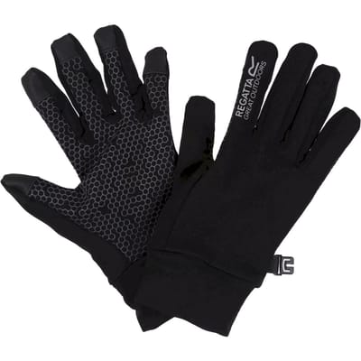 Regatta Lichtgewicht kinderhandschoenen Grippy II (Zwart/Donkergrijs)
