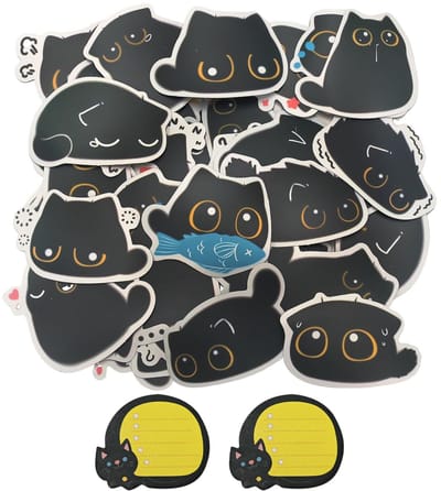 Dailygoods- Kittenstickers 40 stuks - PVC Stickers - Cartoondieren - Notities - DIY Decoratie - Gemengde kleuren