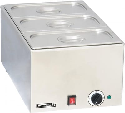 Voedselverwarmer - Warmhoudbak - Eten Warm Houden - Vijf Temperatuurstanden - 3 x GN 1/3 - Zilverkleurig