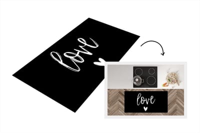 Keukenloper - Loper keuken - Love - Quotes - Spreuken - 120x60 cm - Keukenloper vinyl