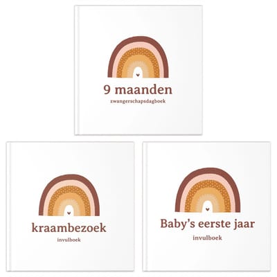 Fyllbooks Invulboeken voordeelset ‘Zwanger’ – Regenboog