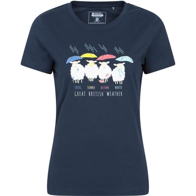 Mountain Warehouse Dames/Dames Groot Brits Weer T-Shirt (Marine)