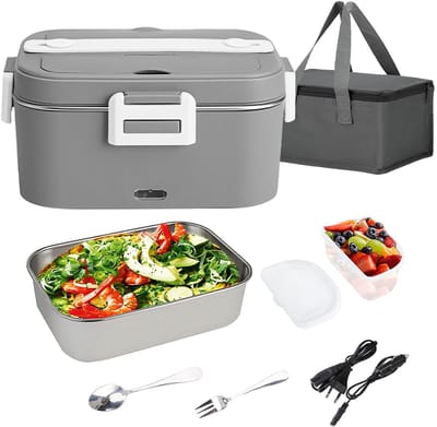 Elektrische Lunchbox 1.8L - 12/24/110V - Draagbare Warmhoudbox - RVS
