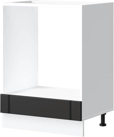 Keukenkast - Opbergkast Hout - Keuken Organisatie - Ruimtebesparend Ontwerp - 60 x 46 x 81.5 cm - Zwart