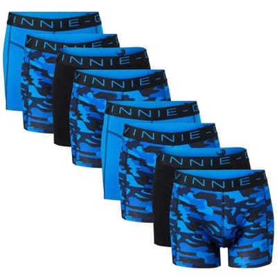 Vinnie-G Boxershorts - 8 stuks - Blue Army Combo - Maat S - Heren Onderbroeken - Geen irritante Labels - Katoen heren ondergoed