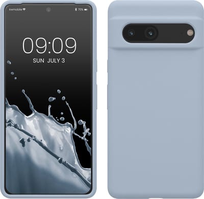 kwmobile telefoonhoesje geschikt voor Google Pixel 7 - Hoesje met siliconen coating - Smartphone case in mat lichtblauw