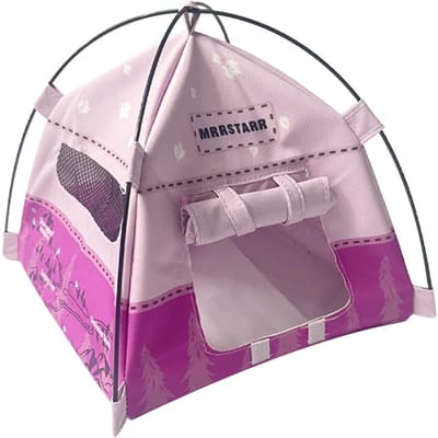 1:12 Miniatuur Kampeertent Model Realistische Stoffen Tent Voor Actiefiguren Kleine Scene Decoratie Fotografie Props roze