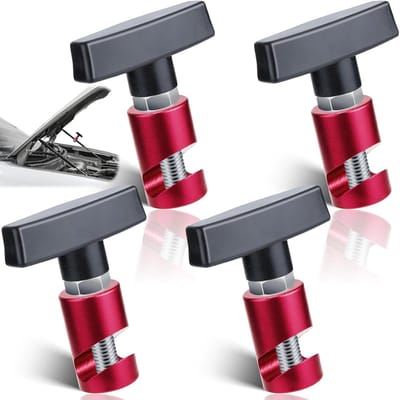 4 stuks autokap propveren klem, motorkapveerklem, autolift ondersteuning borgclip, 0,43 inch motorkap lift ondersteuning clip voor auto, automotive gereedschap voor achterklep luik auto kofferbak-4 Stks Rood
