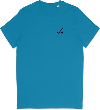 T Shirt Heren - Hockey Logo Print - Korte Mouw - Blauw - Maat S