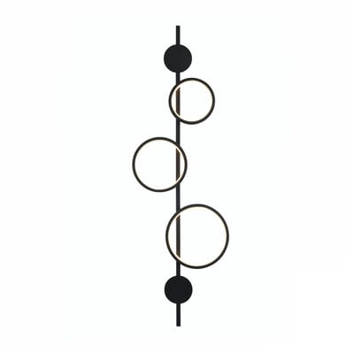 Kosilum - Saretti - Wandlamp - Zwart - Metaal en aluminium