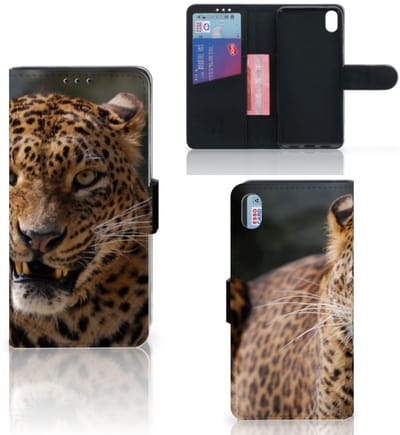 Xiaomi Redmi 7A Telefoonhoesje met Pasjes Luipaard