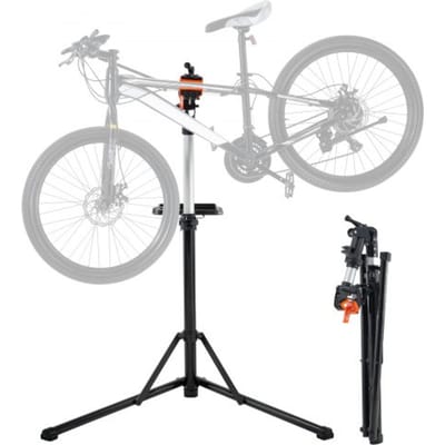 VEVOR Fietsreparatiestandaard, Fietsmontagestandaard, Robuuste montagestandaard 30 kg, In hoogte verstelbare fietsstandaard van 102-160 cm met 360° draaibare klemkop