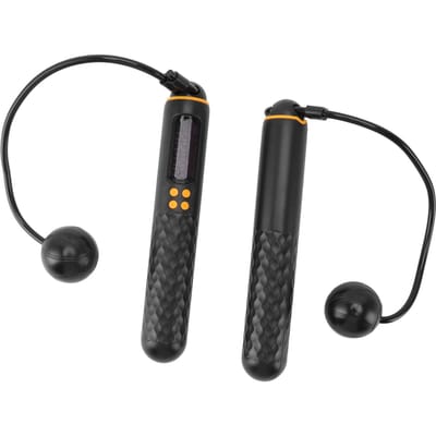 Springtouw met Teller Verzwaard Springtouw voor Fitness Oplaadbaar Draadloos Springtouw voor Mannen Vrouwen Kinderen Fitness zwart