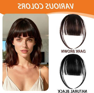 Natuurlijke Clip-In Pony voor Vrouwen in Donkerbruin | Eenvoudig te Dragen Haaraccessoire | Perfecte Look met Temples en Gemakkelijk te Bevestigen