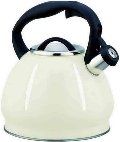 Waterkoker Theepot - Huishoudketel - Warm Water Maken - Luid Fluitgeluid - 3 Liter Inhoud - Wit