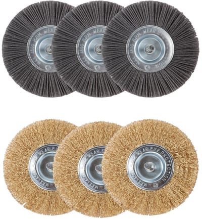 Kibani universele borstelset voor elektrische onkruidborstel - Set van 3 - Onkruidverwijderaar - Onkruidverdelger - Stalen en Nylon borstel - 11cm - Voegenborstel - Grastrimmer